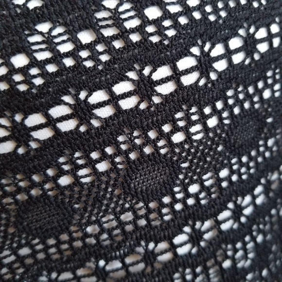 Pencil Silhoutte Black Skirt Peekaboo with Flared Hem - Picture 7 of 9